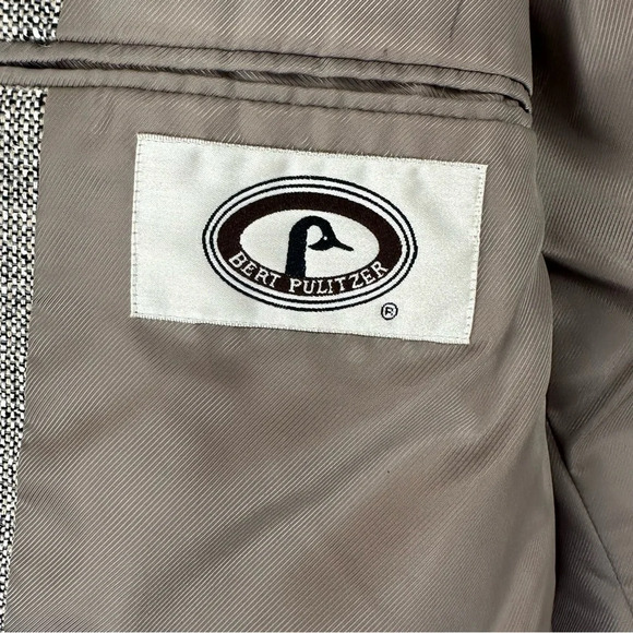 Bert Pulitzer Men’s Sport Coat Size 42 Short Gray 100% Silk Tweed Old Money - Picture 9 of 11